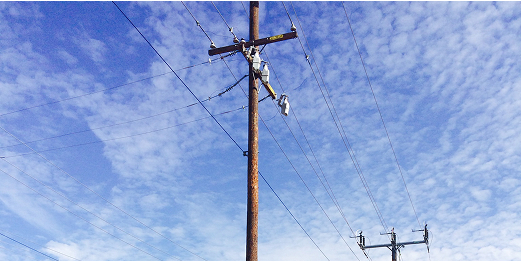 overhead eletrical poles with s and c electric company's tripsaver 2 installed overhead eletrical poles with s and c electric company's tripsaver 2 installed