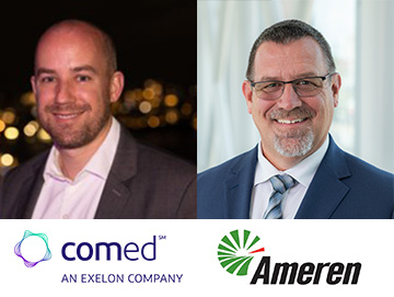 Left: Dale Player, Vice President, Engineer and Smart Grid, ComEd  Right: Jason Klein, Vice President, Electric Operations and Technical Services, Ameren Illinois